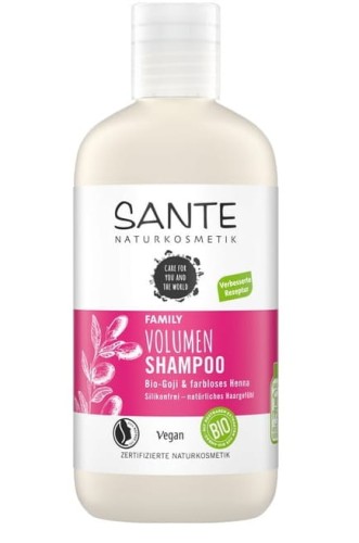 19748SZAMPON DO WŁOSÓW ZWIĘKSZAJĄCY OBJĘTOŚĆ JAGODY GOJI I BEZBARWNA HENNA ECO 250 ml - SANTE-1