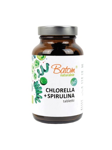 19780CHLORELLA + SPIRULINA BIO 300 TABLETEK 120 g (400 mg) – BATOM-1