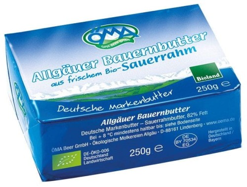 20093MASŁO ŚMIETANKOWE BIO 250 g - OMA-1