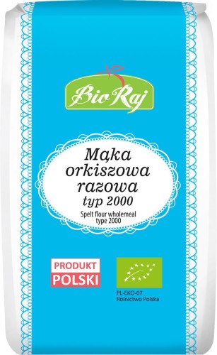20240MĄKA ORKISZOWA RAZOWA TYP 2000 BIO 1 kg - BIO RAJ-1