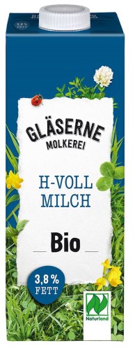 20295MLEKO UHT 3,8 % BIO 1L - GLASERNE MEIEREI-1