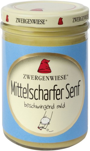 20414MUSZTARDA ŚREDNIO OSTRA BEZGLUTENOWA BIO 160 ml - ZWERGENWIESE-1