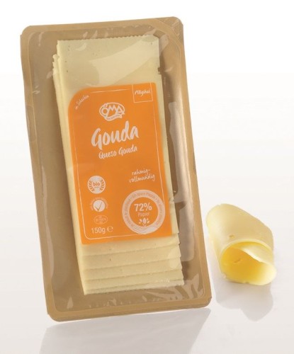 20726SER GOUDA PLASTRY BIO (48 % TŁUSZCZU W SUCHEJ MASIE) 150 g - OMA-1