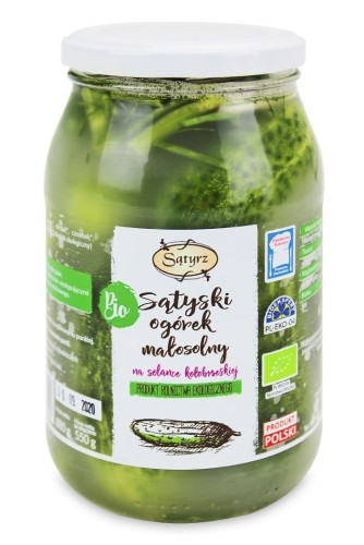 20997OGÓRKI SĄTYSKIE MAŁOSOLNE BIO 880 g (550 g) - SĄTYRZ-1