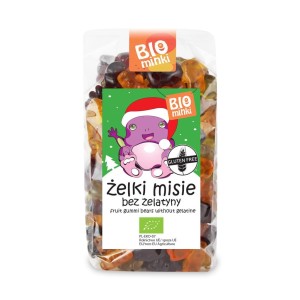 ŻELKI (MISIE) BEZ ŻELATYNY BEZGLUTENOWE BIO 500 g - BIOMINKI (EDYCJA ŚWIĄTECZNA)