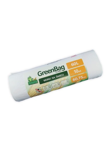 21239WORKI NA ODPADY BIO I ZMIESZANE (KOMPOSTOWALNE) 60 L 10 szt - FROGGY (GREENBAG)-1
