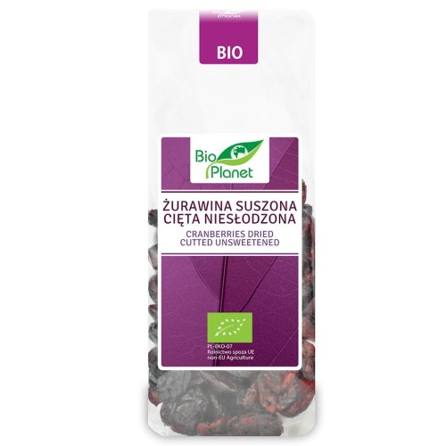 21308ŻURAWINA SUSZONA CIĘTA NIESŁODZONA BIO 100 g - BIO PLANET-1