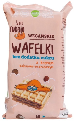 21480WAFELKI Z KREMEM KAKAOWO - ORZECHOWYM BEZ DODATKU CUKRÓW BIO (4 x 30 g) 120 g - ME GUSTO (SUPER FUDGIO)-1