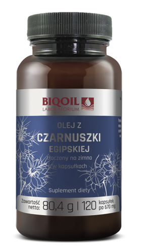 21495OLEJ Z CZARNUSZKI EGIPSKIEJ TŁOCZONY NA ZIMNO 120 KAPSUŁEK (670 mg) - BIOOIL-1