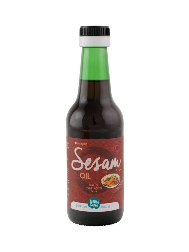 21582OLEJ SEZAMOWY (Z PRAŻONYCH NASION) BEZGLUTENOWY BIO 250 ml - TERRASANA-1