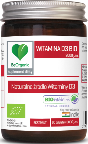 21592WITAMINA D3 EKSTRAKT BIO 60 TABLETEK (2000 IU) - BE ORGANIC-1