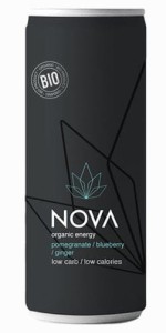NAPÓJ ENERGETYZUJĄCY O SMAKU GRANAT - JAGODA - IMBIR BIO 250 ml - NOVA