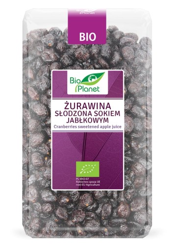 22529ŻURAWINA SŁODZONA SOKIEM JABŁKOWYM BIO 1 kg - BIO PLANET-1