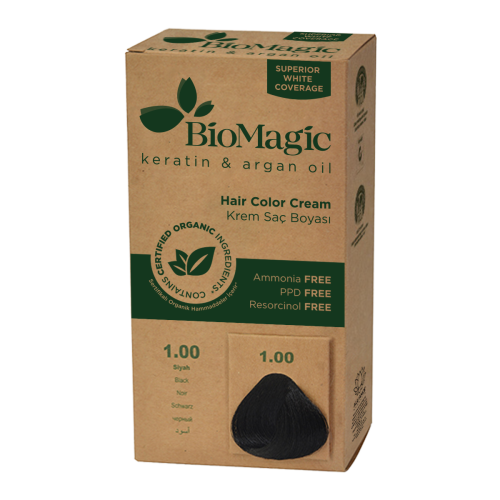 22740FARBA DO WŁOSÓW CZARNA (1.00) 250 g - BIOMAGIC-1