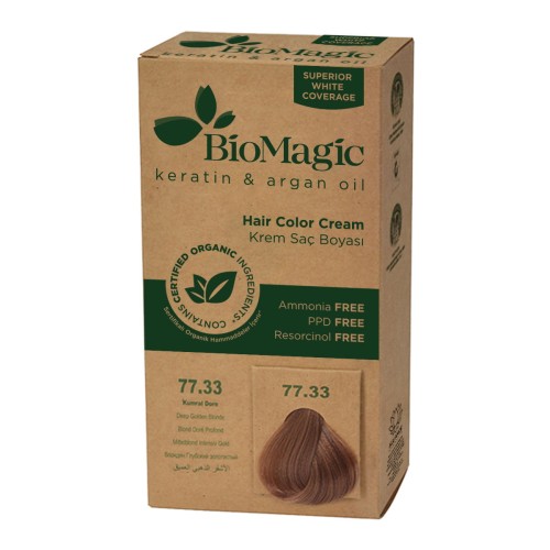 22754FARBA DO WŁOSÓW GŁĘBOKI ZŁOTY BLOND (77.33) 250 g - BIOMAGIC-1