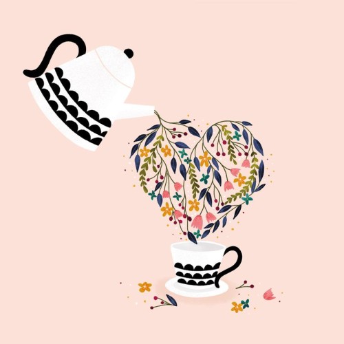 22967SERWETKI STOŁOWE BAMBUSOWE CUP OF FLOWERS 20 szt - CHIC-MIC-1