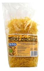 Makaron orkiszowy nitki złociste BIO 250g sprzyja odporności, zapobiega anemii 