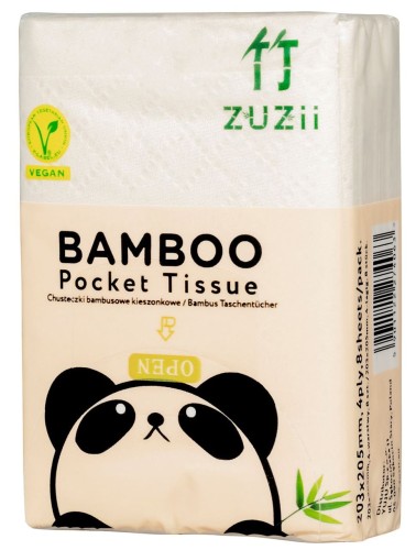 23164CHUSTECZKI BAMBUSOWE KIESZONKOWE 8 x 8 szt. - ZUZII-1