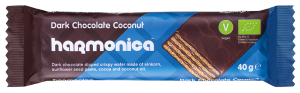 WAFELEK Z KREMEM KOKOSOWO - KAKAOWYM W POLEWIE CZEKOLADOWEJ BIO 40 g - HARMONICA