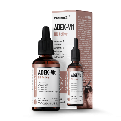 23500WITAMINA ADEK W KROPLACH (800 mcg + 100 mcg + 12 mg + 75 mcg) BEZGLUTENOWE 30 ml - PHARMOVIT (CLEAN LABEL)-1