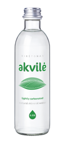 23582WODA MINERALNA LEKKO GAZOWANA 330 ml (SZKŁO) - AKVILE-1