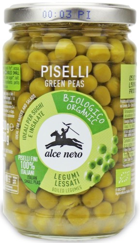 23841GROSZEK ZIELONY W ZALEWIE BIO 300 g (200 g) (SŁOIK) - ALCE NERO-1