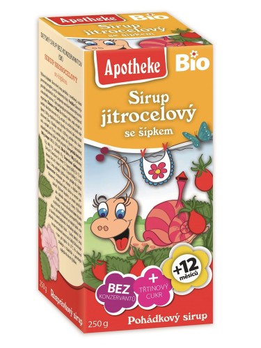 23899SYROP DLA DZIECI Z BABKI LANCETOWATEJ I DZIKIEJ RÓŻY BIO 250 g - APOTHEKE-1