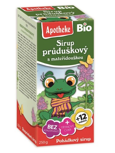 24076SYROP DLA DZIECI Z TYMIANKU I DZIKIEJ RÓŻY BIO 250 g - APOTHEKE-1