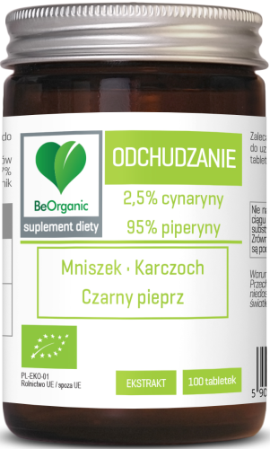 24321TABLETKI WSPOMAGAJĄCE ODCHUDZANIE BIO 100 szt. (401 mg) - BE ORGANIC-1