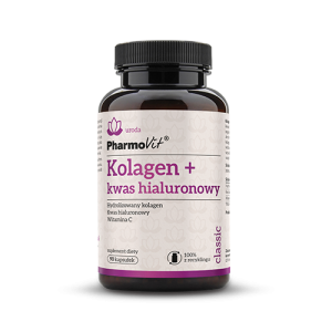 KOLAGEN + KWAS HIALURONOWY 90 KAPSUŁEK 57,15 g poprawia kondycję skóry