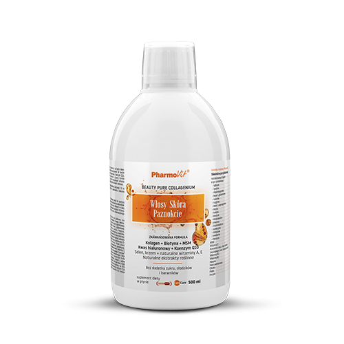 24336SUPLEMENT DIETY NA WŁOSY, SKÓRĘ I PAZNOKCIE W PŁYNIE BEZGLUTENOWY 500 ml - PHARMOVIT-1