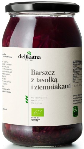 24429ZUPA BARSZCZ UKRAIŃSKI Z FASOLKĄ I ZIEMNIAKAMI BIO 900 ml - DELIKATNA-1