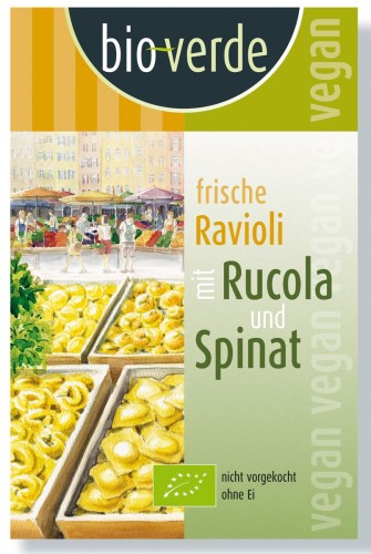 24465RAVIOLI ŚWIEŻE Z RUKOLĄ I SZPINAKIEM BIO 250 g - BIO VERDE-1