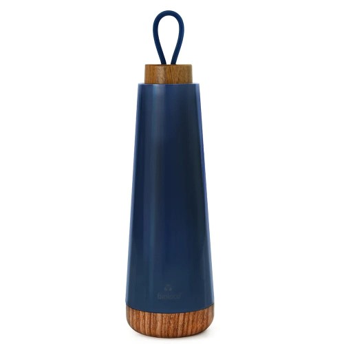 24941BUTELKA TERMICZNA Z SILIKONOWYM UCHWYTEM GRANATOWA 500 ml - CHIC-MIC-1