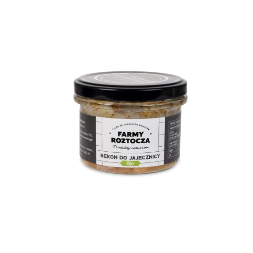 25029BEKON DO JAJECZNICY BIO 180 g (SŁOIK) - FARMY ROZTOCZA-1