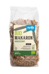 Makaron orkiszowy pełnoziarnisty świderki Spirelli 400g sprzyja odporności, zapobiega anemii 