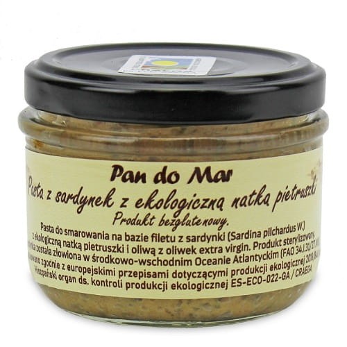 25143PASTA Z SARDYNEK I BIO NATKĄ PIETRUSZKI BEZGLUTENOWA 125 g (SŁOIK) - PAN DO MAR-1