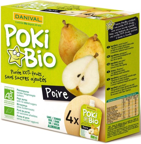 25176POKI - PRZECIER GRUSZKOWY BEZ DODATKU CUKRÓW BIO (4x90 g) 360 g - DANIVAL-1