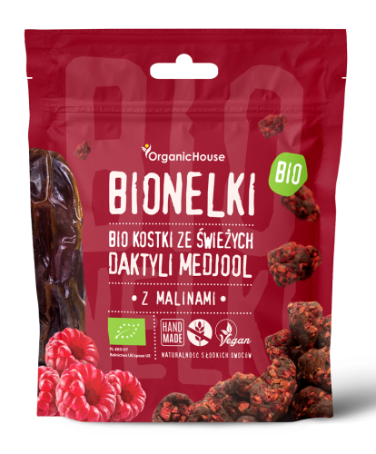25242PRALINY DAKTYLOWE Z MALINAMI BEZGLUTENOWE BIO 50 g - ORGANIC HOUSE (BIONELKI)-1