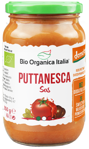 25285SOS POMIDOROWY Z OLIWKAMI I KAPARAMI PUTTANESCA DEMETER BIO 350 g - BIO ORGANICA ITALIA-1