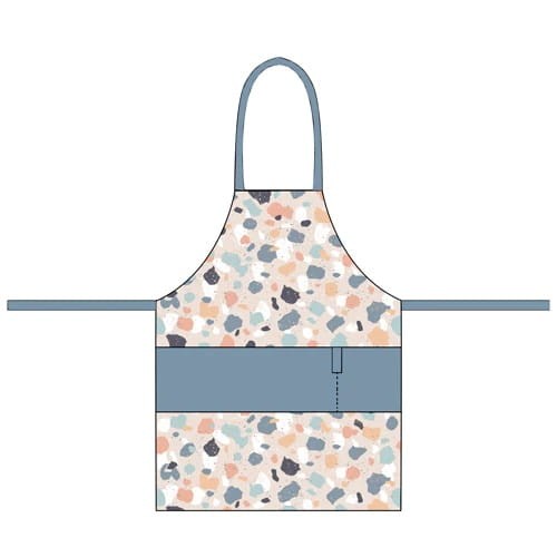 25483FARTUCH KUCHENNY Z BAWEŁNY ORGANICZNEJ TERRAZO - CHIC-MIC-1