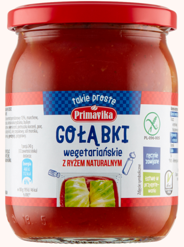 25546GOŁĄBKI Z RYŻEM I PIECZARKAMI W SOSIE POMIDOROWYM BEZGLUTENOWE 480 g - PRIMAVIKA-1