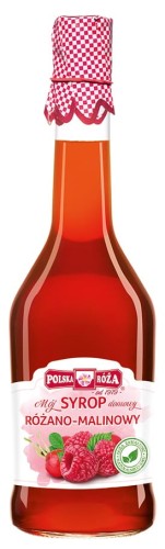 25565SYROP RÓŻANO -  MALINOWY 500 ml - POLSKA RÓŻA-1