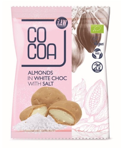 25574MIGDAŁY W BIAŁEJ POLEWIE KOKOSOWEJ Z SOLĄ BIO 70 g - COCOA-1