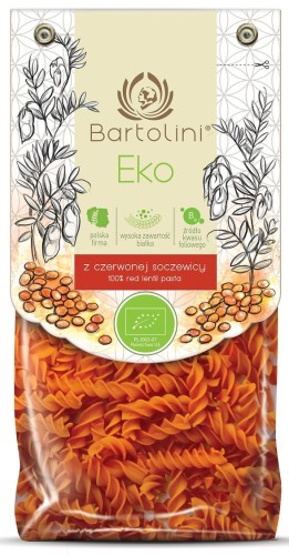 25591MAKARON (Z SOCZEWICY CZERWONEJ) ŚWIDERKI BIO 250 g - BARTOLINI-1