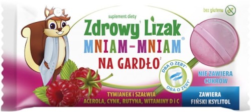 25597LIZAK O SMAKU MALINOWYM NA GARDŁO BEZGLUTENOWY 6 g - STARPHARMA-1
