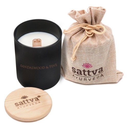 25699ŚWIECA SOJOWA DRZEWO SANDAŁOWE I SOSNA 200 ml - SATTVA-1
