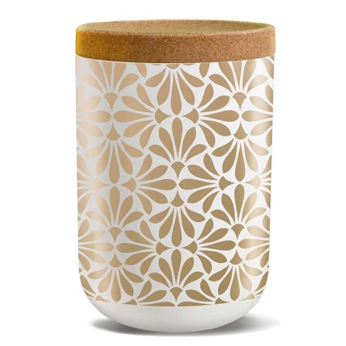 25797POJEMNIK Z TWORZYWA PLA Z KORKOWĄ POKRYWKĄ GOLDEN TILES 1000 ml - CHIC-MIC-1