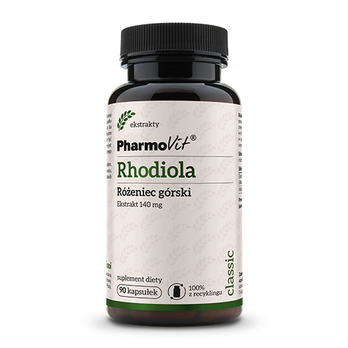 25958RHODIOLA (RÓŻENIEC GÓRSKI EKSTRAKT 140 mg) 90 KAPSUŁEK BEZGLUTENOWE 40,5 g - PHARMOVIT (CLASSIC)-1