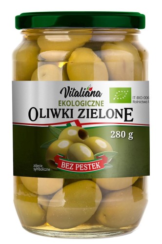 26252OLIWKI ZIELONE DRYLOWANE W ZALEWIE BIO 280 g - VITALIANA-1